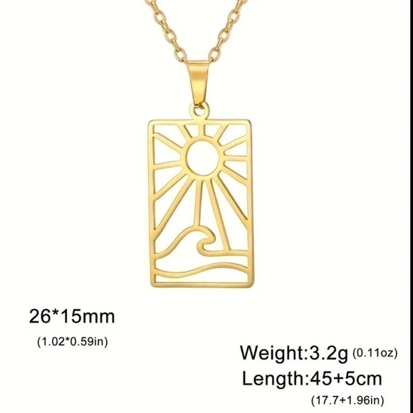 18k Gold Plated Stainless Steel Beach Vibes Necklace - Picture 4 of 4